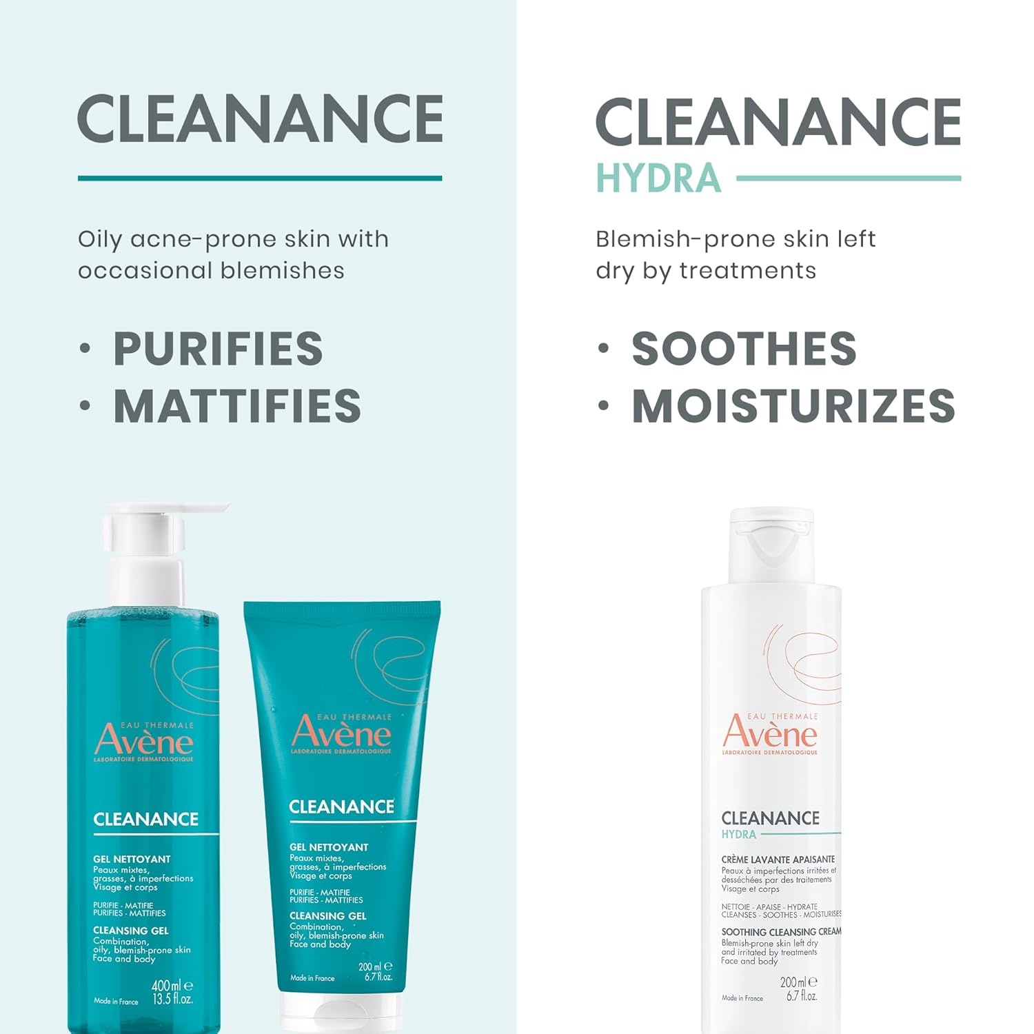 image:imageAvne Cleanance Cleansing Gel Soap Free Cleanser for Acne Prone Oily Face amp Body AlcoholFree135 Fl Oz Pack of 2