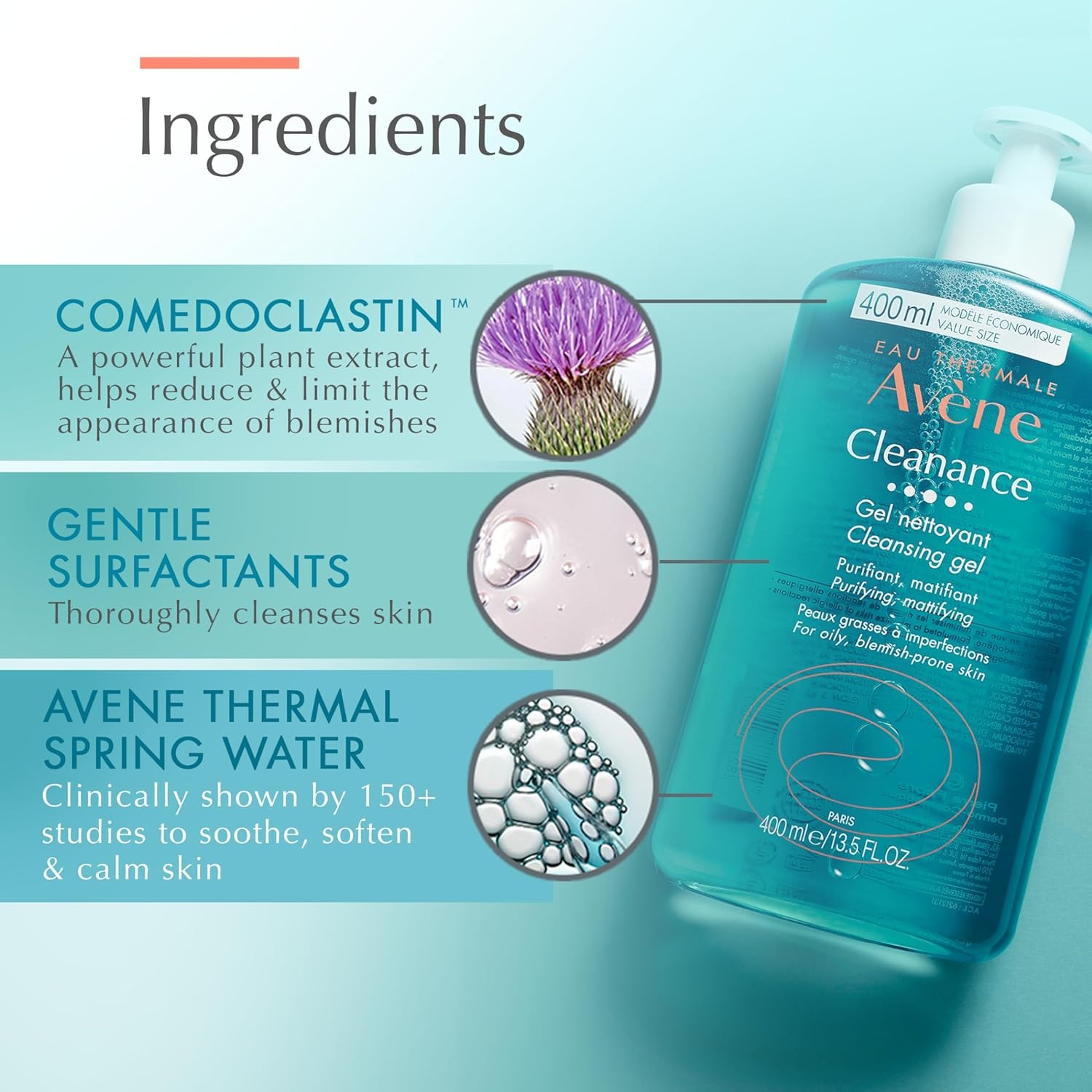 image:imageAvne Cleanance Cleansing Gel Soap Free Cleanser for Acne Prone Oily Face amp Body AlcoholFree135 Fl Oz Pack of 2