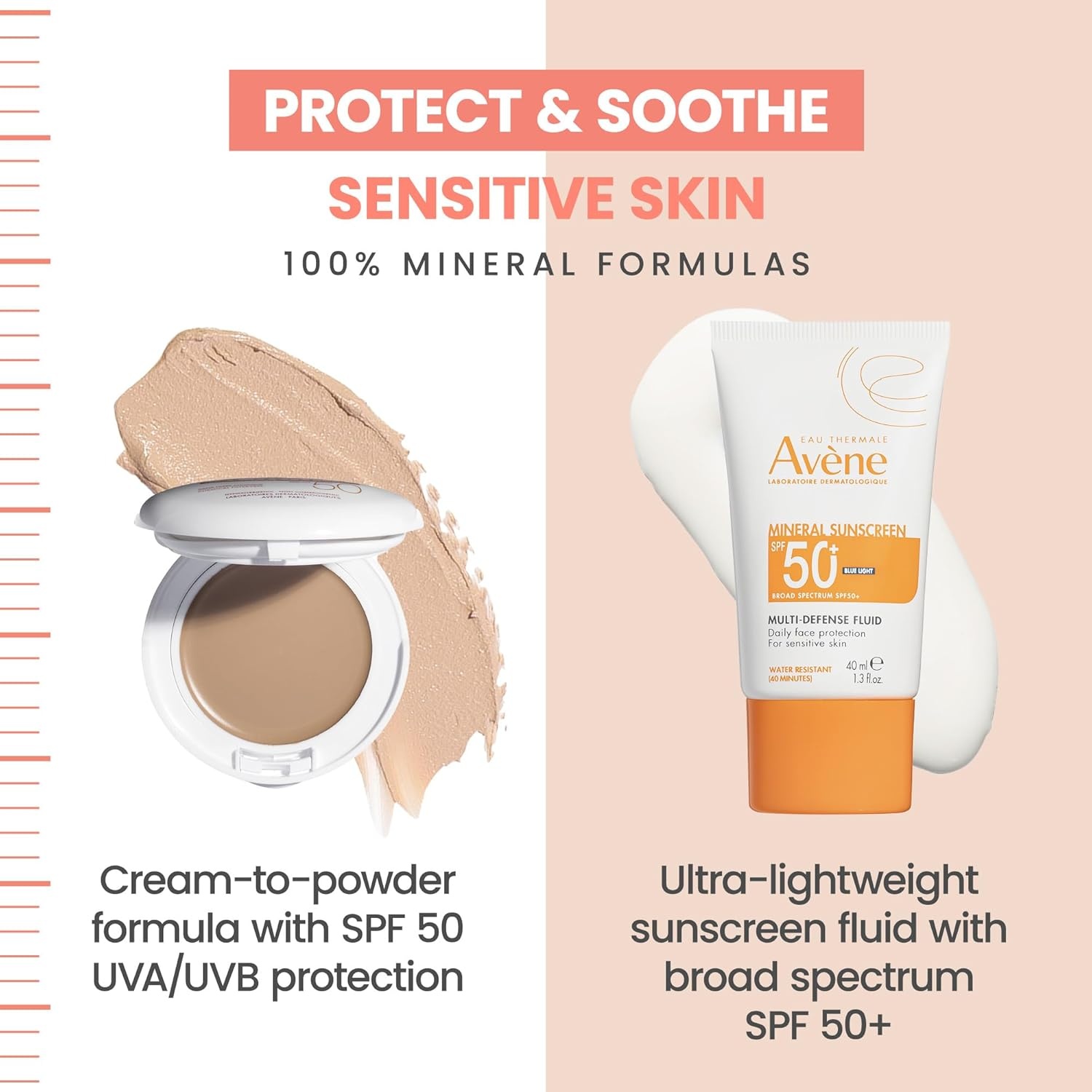 image:imageAvne High Protection Beige Tinted Compact amp Mineral MultiDefense Sunscreen Broad Spectrum SPF 50 UVAUVB Blue Light Protection Water Resistant NonGreasy