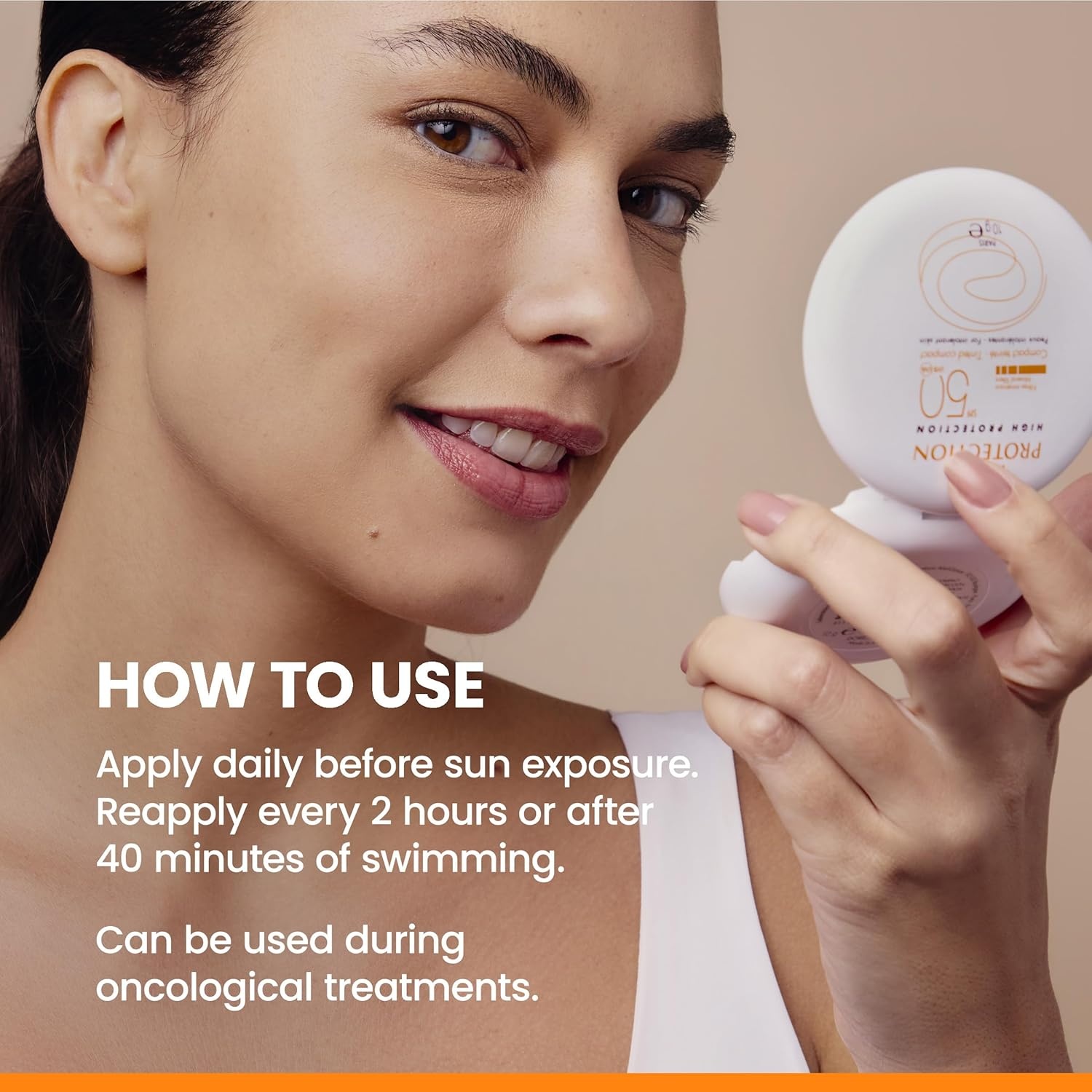 image:imageAvne Mineral Tinted Compact SPF 50 100 Mineral Filter Tinted Sunscreen FragranceFree for Sensitive Water Resistant NonGreasy Does not Contain Avne Thermal Spring WaterBeige 03 Ounce Pack of 1