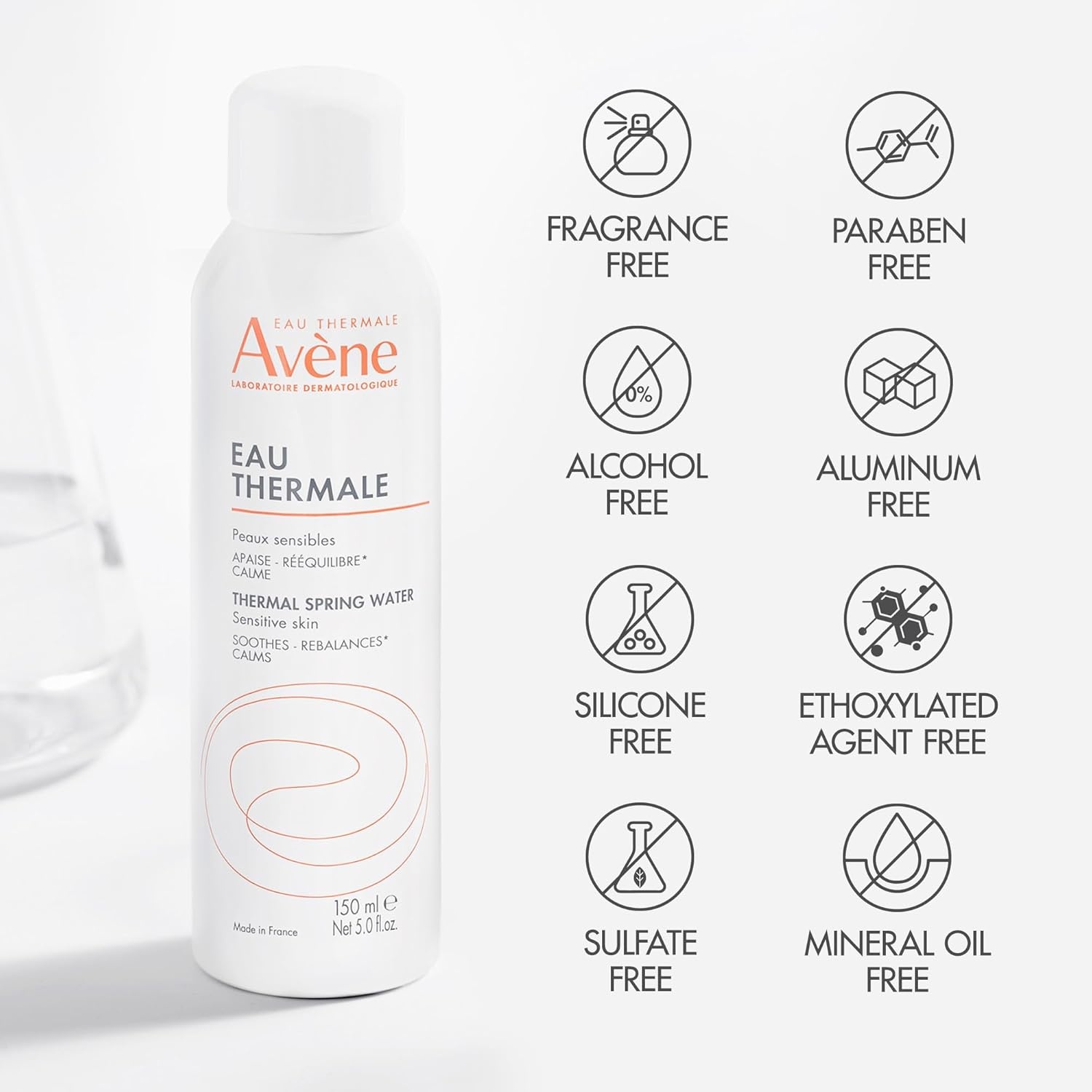 image:imageAvne Thermal Spring Water Soothing Calming Facial Mist Spray for Sensitive Skin Soothes Softens Calms Skin Formulated with Mineral amp Biological Properties5 Fl Oz Pack of 1
