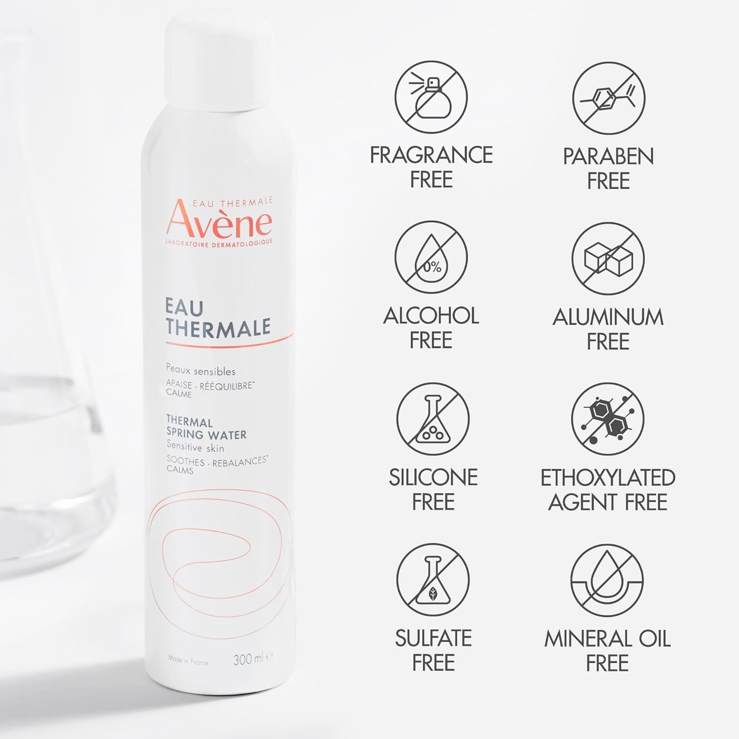 image:imageAvne Thermal Spring Water Soothing Calming Facial Mist Spray for Sensitive Skin Soothes Softens Calms Skin Formulated with Mineral amp Biological Properties101 Fl Oz Pack of 1