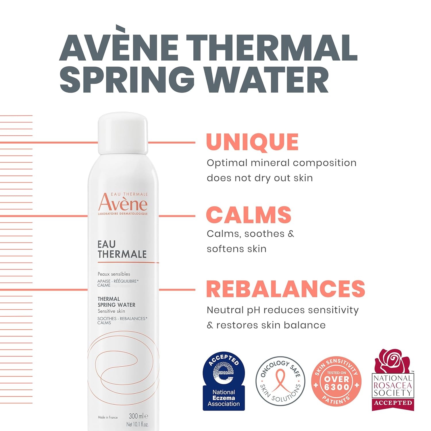 image:imageAvne Thermal Spring Water Soothing Calming Facial Mist Spray for Sensitive Skin Soothes Softens Calms Skin Formulated with Mineral amp Biological Properties101 Fl Oz Pack of 2