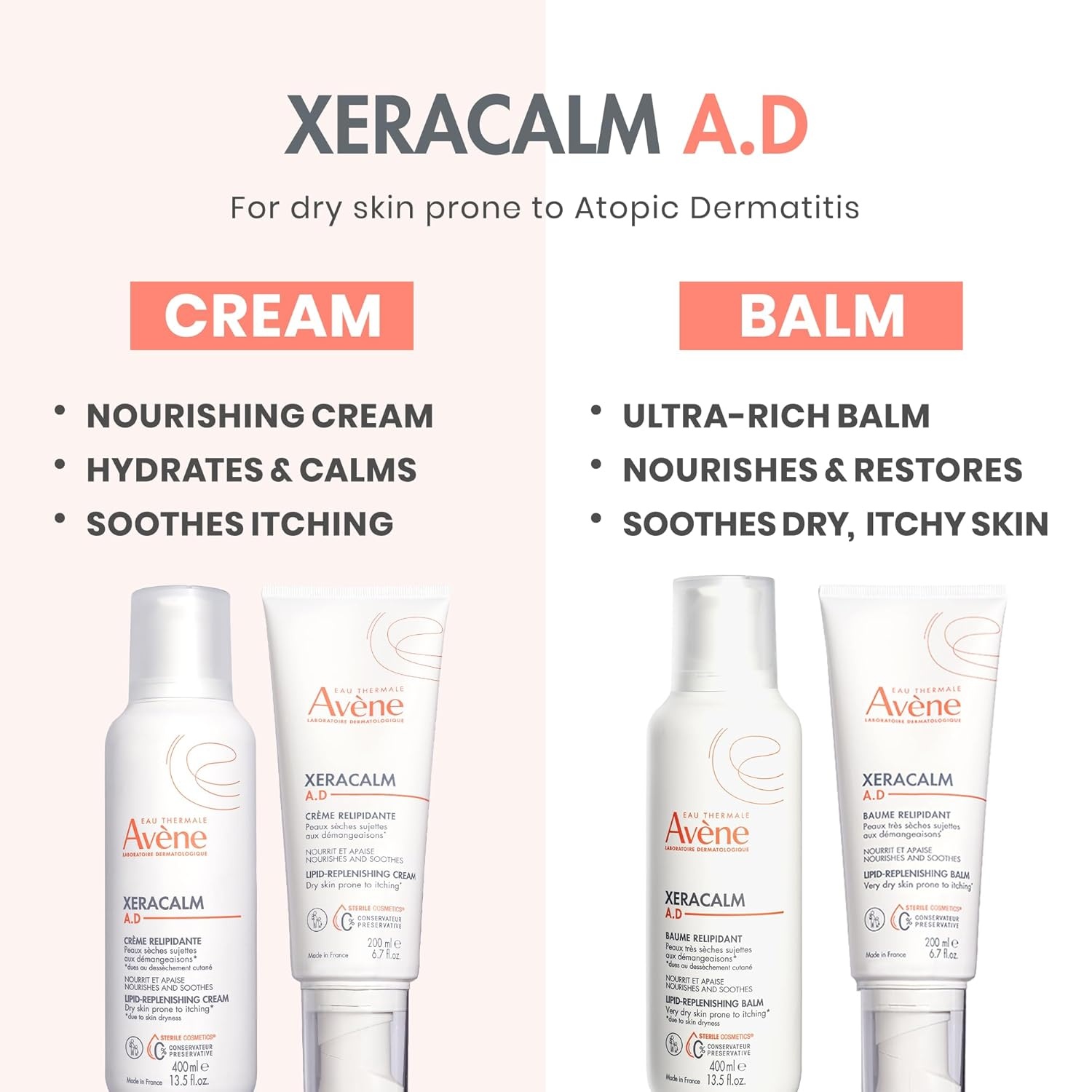 image:imageAvne XeraCalm AD LipidReplenishing Balm Atopic Dermatitis EczemaProne Skin For dry itchy Skin Restore Skin Barrier Infants Children amp Adults No Preservatives FragranceFree 67 Oz135 Ounce Pack of 1