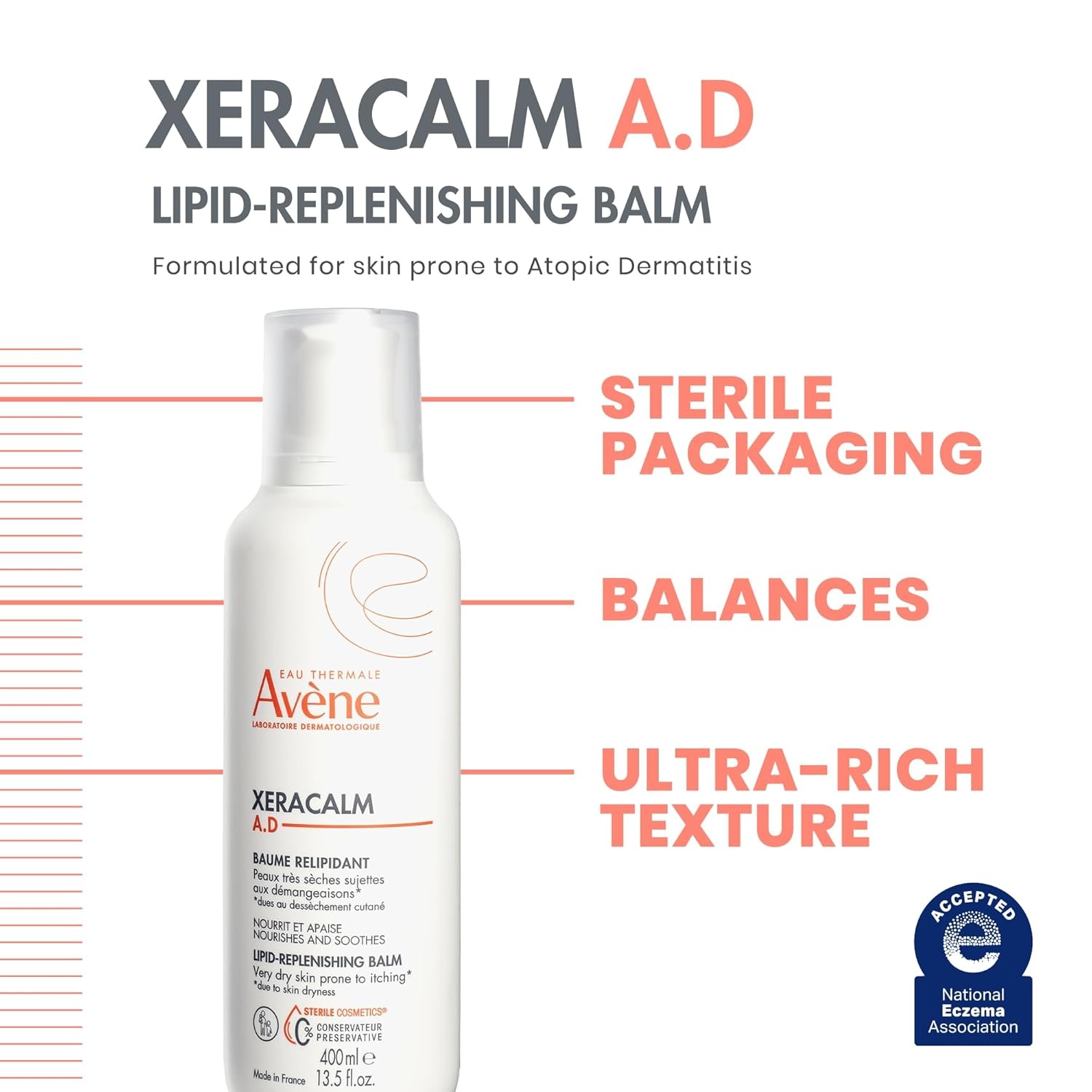 image:imageAvne XeraCalm AD LipidReplenishing Balm Atopic Dermatitis EczemaProne Skin For dry itchy Skin Restore Skin Barrier Infants Children amp Adults No Preservatives FragranceFree 67 Oz135 Ounce Pack of 1