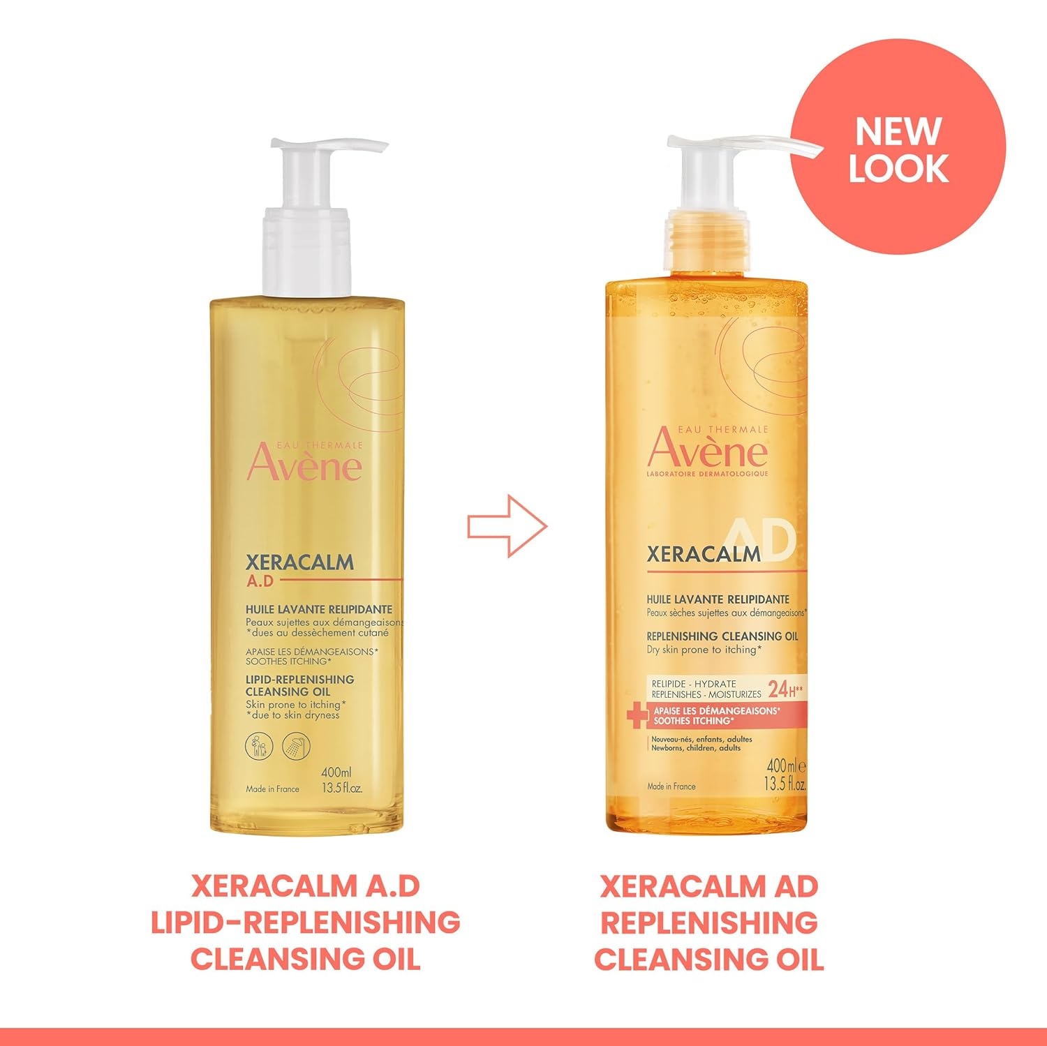 image:imageAvne XeraCalm AD LipidReplenishing Cleansing Oil Atopic Dermatitis EczemaProne FragranceFree Pump 135 oz135 Fl Oz Pack of 1