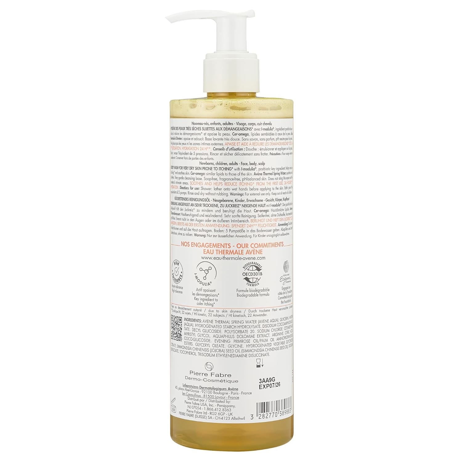 image:imageAvne XeraCalm AD LipidReplenishing Cleansing Oil Atopic Dermatitis EczemaProne FragranceFree Pump 135 oz135 Fl Oz Pack of 1