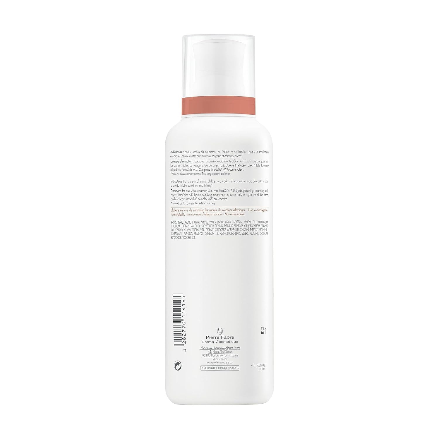 image:imageAvne XeraCalm AD LipidReplenishing Cream Atopic Dermatitis EczemaProne No Preservatives FragranceFree Pump 135 Oz135 Fl Oz Pack of 2