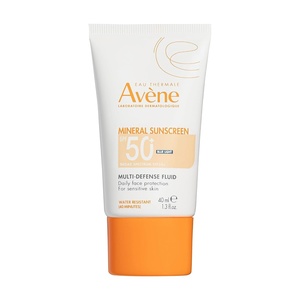image:imageAvne Mineral Sunscreen MultiDefense Fluid Tinted SPF 50 Clean Formula Sunscreen for Sensitive Skin Reef Friendly Tint NonWhitening Antioxidant Protection 13 Fl Oz
