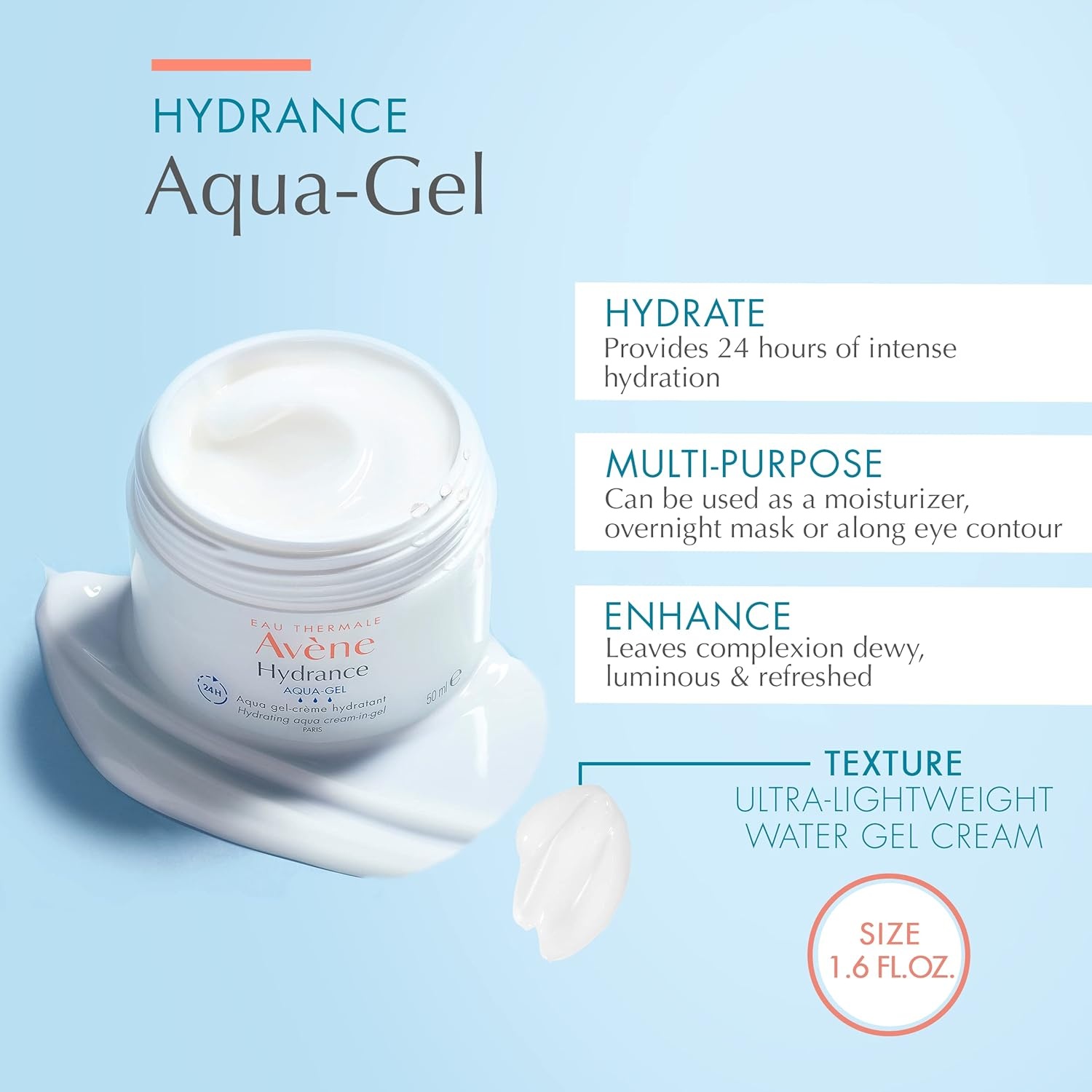 image:imageAvne Hydrance Hydrating Aqua CreaminGel 24 Hour Hydration Antioxidant Protection16 Fl Oz Pack of 1