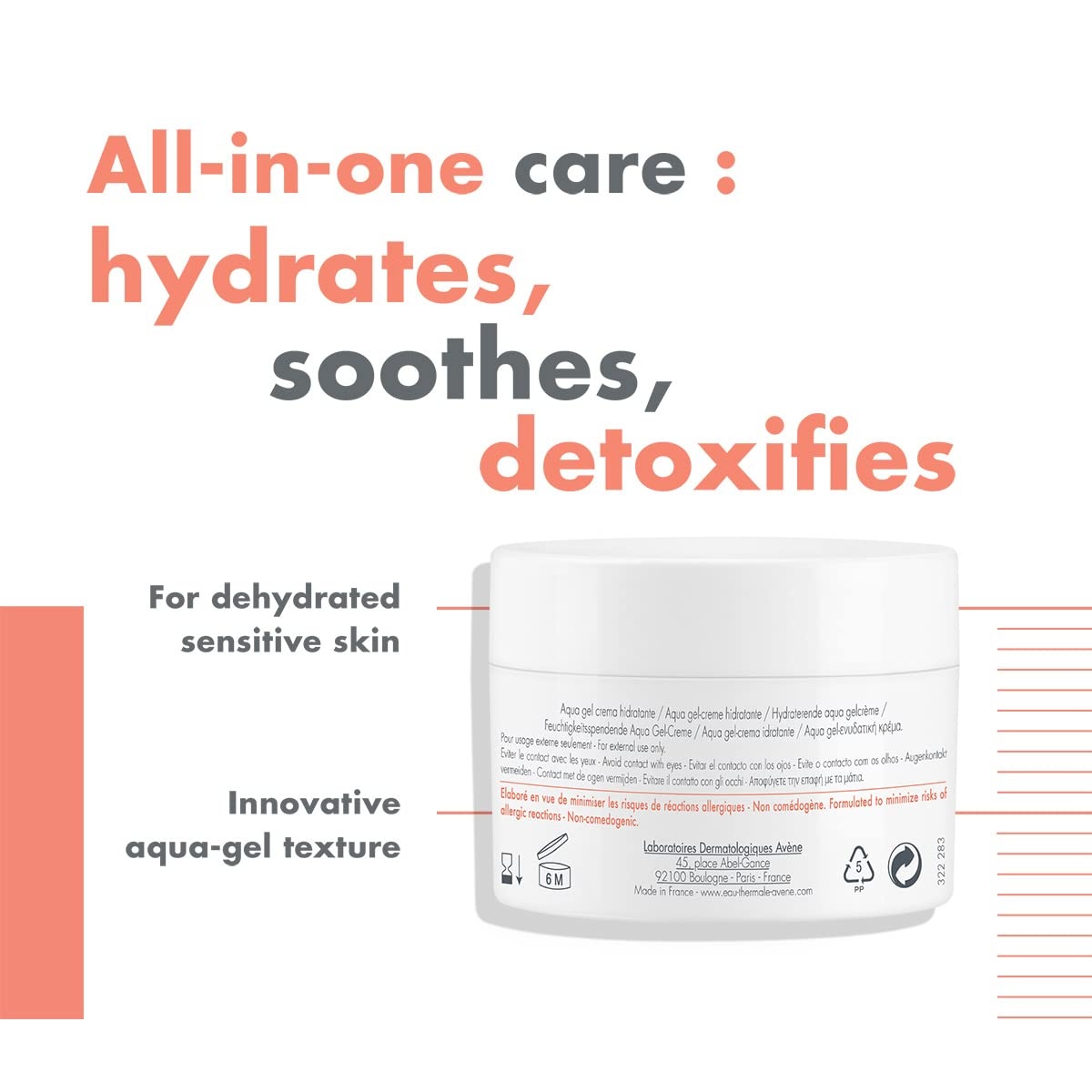 image:imageAvne Hydrance Hydrating Aqua CreaminGel 24 Hour Hydration Antioxidant Protection16 Fl Oz Pack of 2