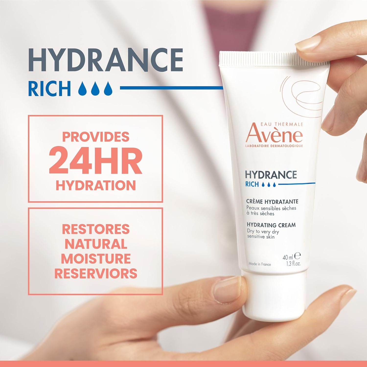 image:imageAvne Hydrance RICH Hydrating Cream Daily Face Moisturizer Soothes feelings of skin tightness amp discomfort associated with dryness Dry skin moisturizer NonComedogenic 13 Oz13 Ounce Pack of 1