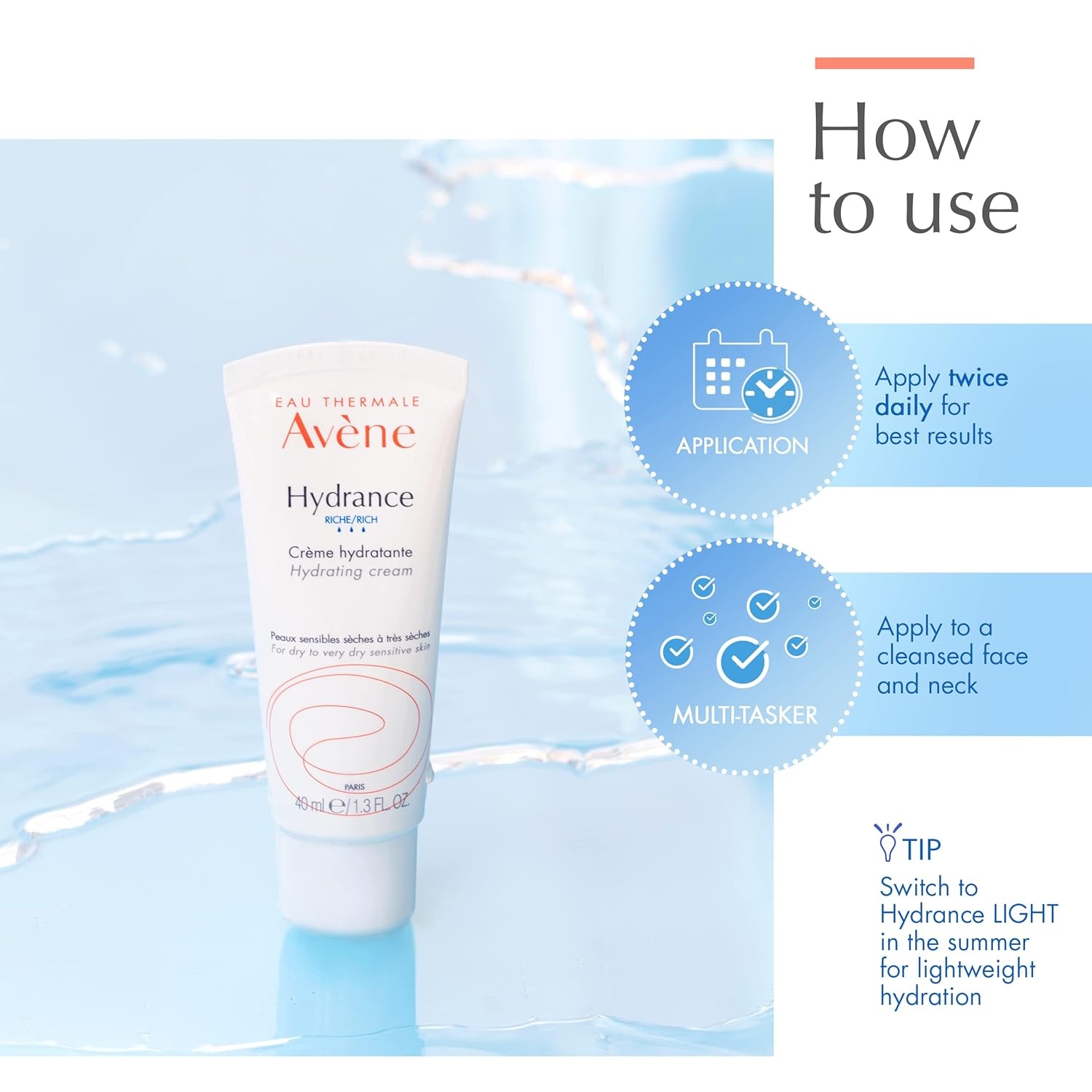 image:imageAvne Hydrance RICH Hydrating Cream Daily Face Moisturizer Soothes feelings of skin tightness amp discomfort associated with dryness Dry skin moisturizer NonComedogenic 13 Oz13 Ounce Pack of 2