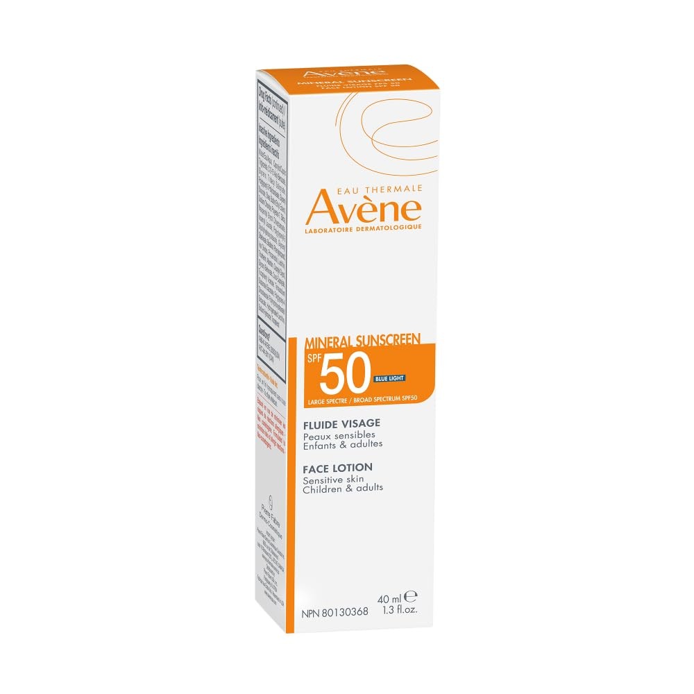 image:imageAvne Mineral Sunscreen SPF 50 Face Lotion fast absorbing 100 Mineral Sunscreen Protects against UV pollution bluelight With with Zinc Oxide Bisabolol 80 minute water resistance 13 oz