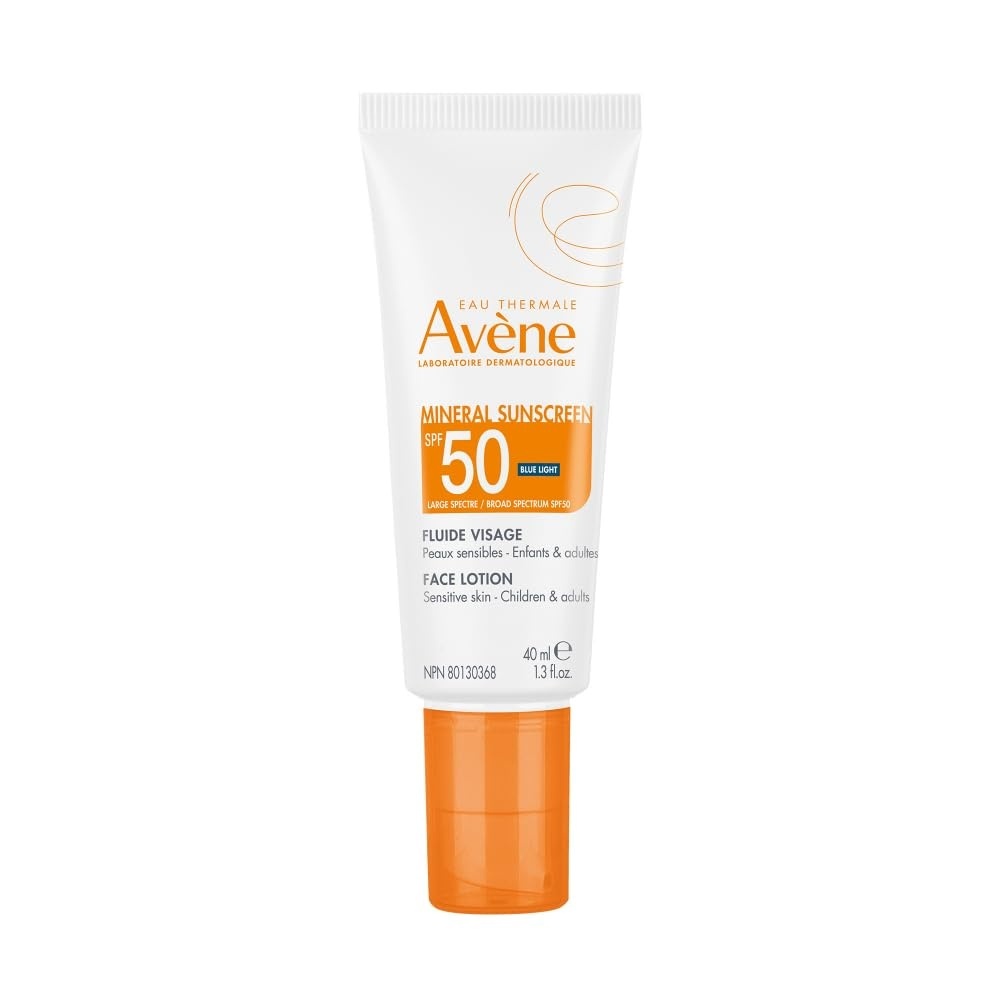 image:imageAvne Mineral Sunscreen SPF 50 Face Lotion fast absorbing 100 Mineral Sunscreen Protects against UV pollution bluelight With with Zinc Oxide Bisabolol 80 minute water resistance 13 oz